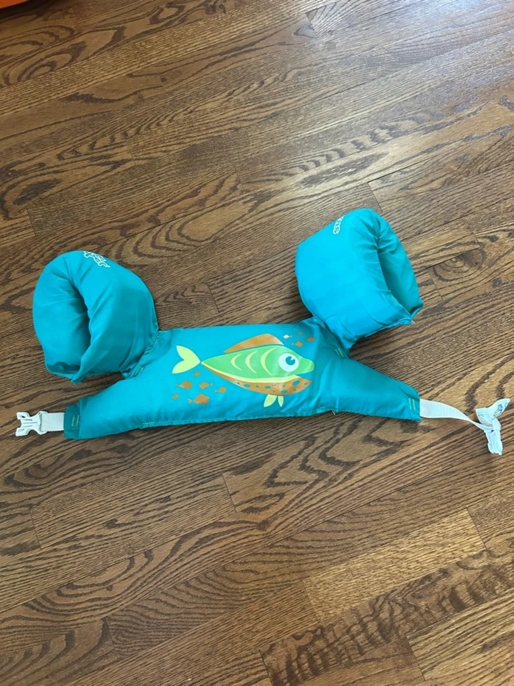 Stearns Puddle Jumper Kids Swim Float Vest Arm Bands Fish Design Teal Safety
